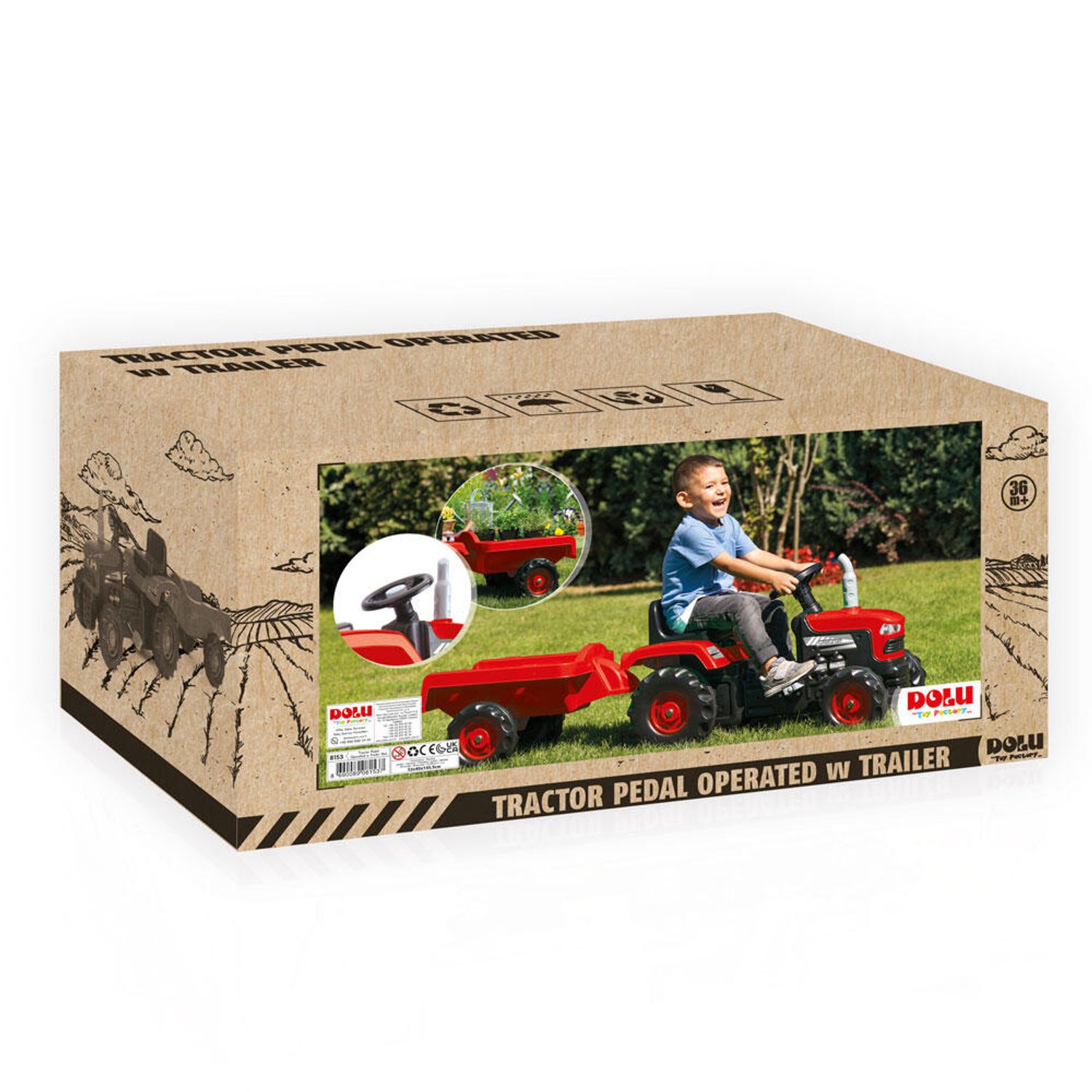 Primul meu tractor cu remorca (rosu) fotografia produsului View 2 L