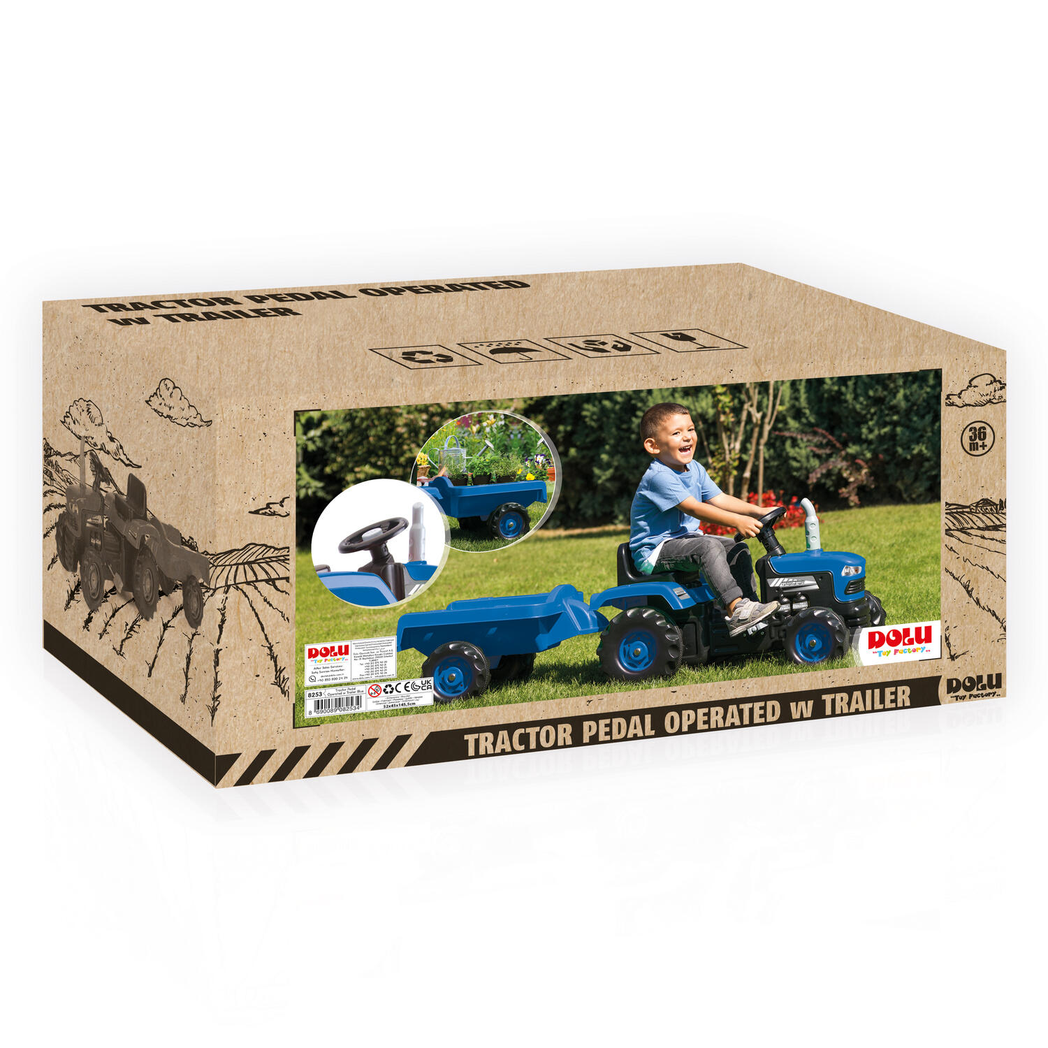 Primul meu tractor cu remorca (albastru) fotografia produsului View 2 L