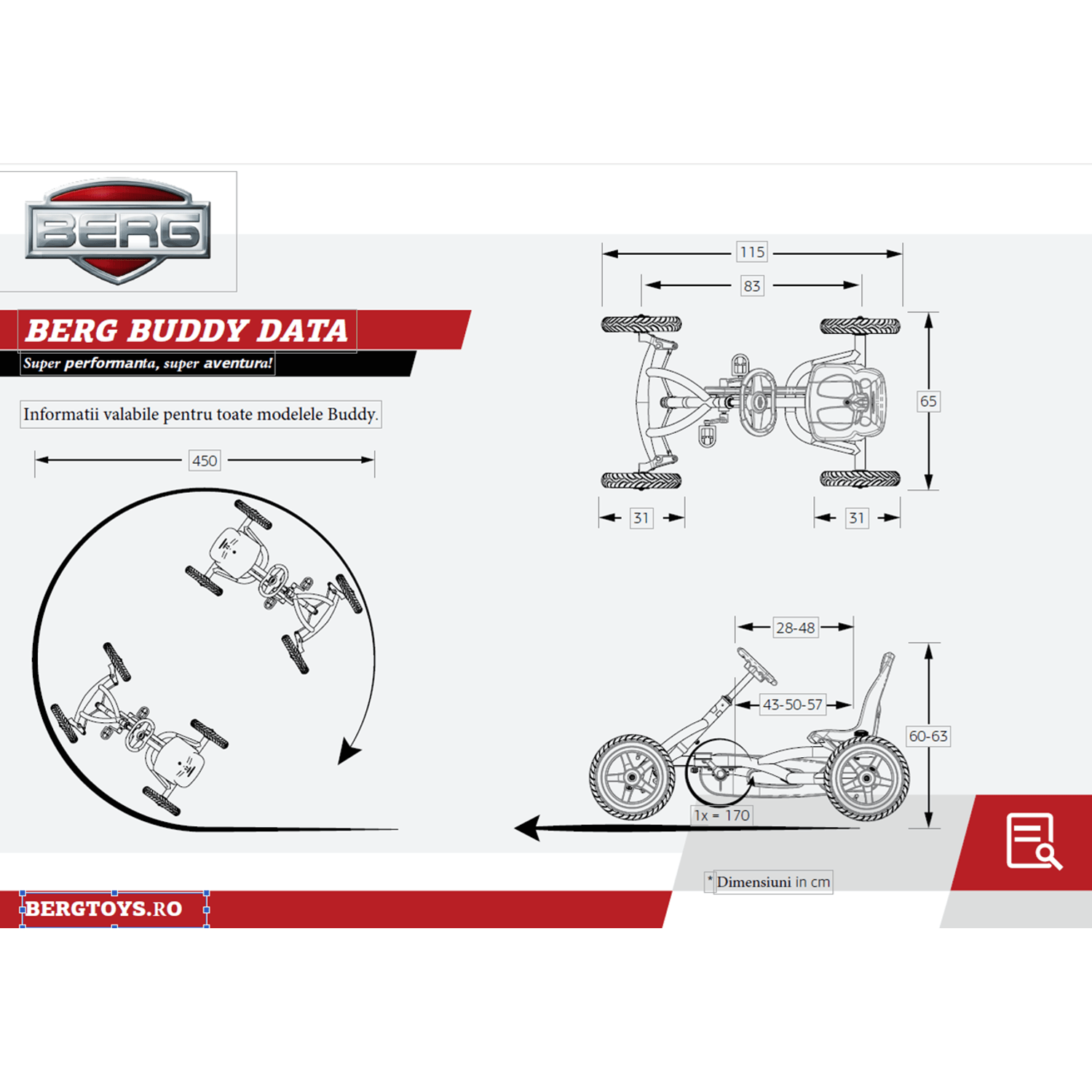 Kart BERG Buddy Blue fotografia produsului View 4 L
