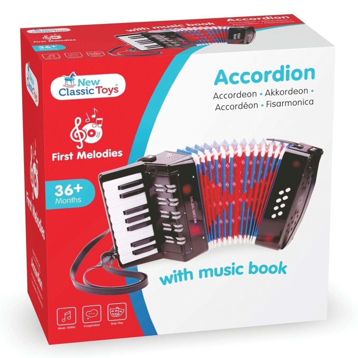 Acordeon mare - Instrument muzical copii - Negru fotografia produsului View 2 L