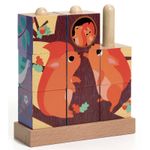 Puzzle vertical cu cuburi Djeco, Puzz-Up Forest fotografia produsului View 2 S