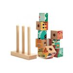 Puzzle vertical cu cuburi Djeco, Puzz-Up Forest fotografia produsului View 3 S