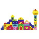 Set puzzle mosaic din lemn cu piese asimetrice fotografia produsului View 2 S