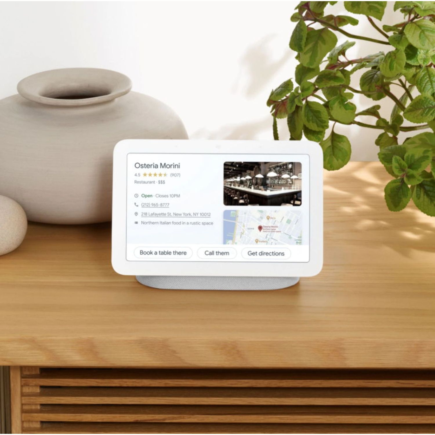 Boxa inteligenta Google Nest Hub 2, ecran 7", Bluetooth, WiFi, Control vocal, Asistenta vocala (Alb) fotografia produsului View 6 L