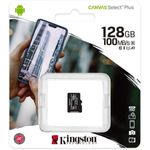 Card de memorie MicroSD Kingston Canvas Select Plus, 128GB, UHS-I, Class 10 fotografia produsului View 2 S