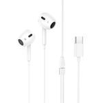 Casti In-Ear HOCO BM30 Max, Cu microfon, USB Type-C, 1.2m (Alb) fotografia produsului View 3 S