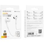 Casti In-Ear HOCO BM30 Max, Cu microfon, USB Type-C, 1.2m (Alb) fotografia produsului View 4 S