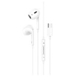 Casti In-Ear HOCO BM30 Max, Cu microfon, USB Type-C, 1.2m (Alb) fotografia produsului View 2 S