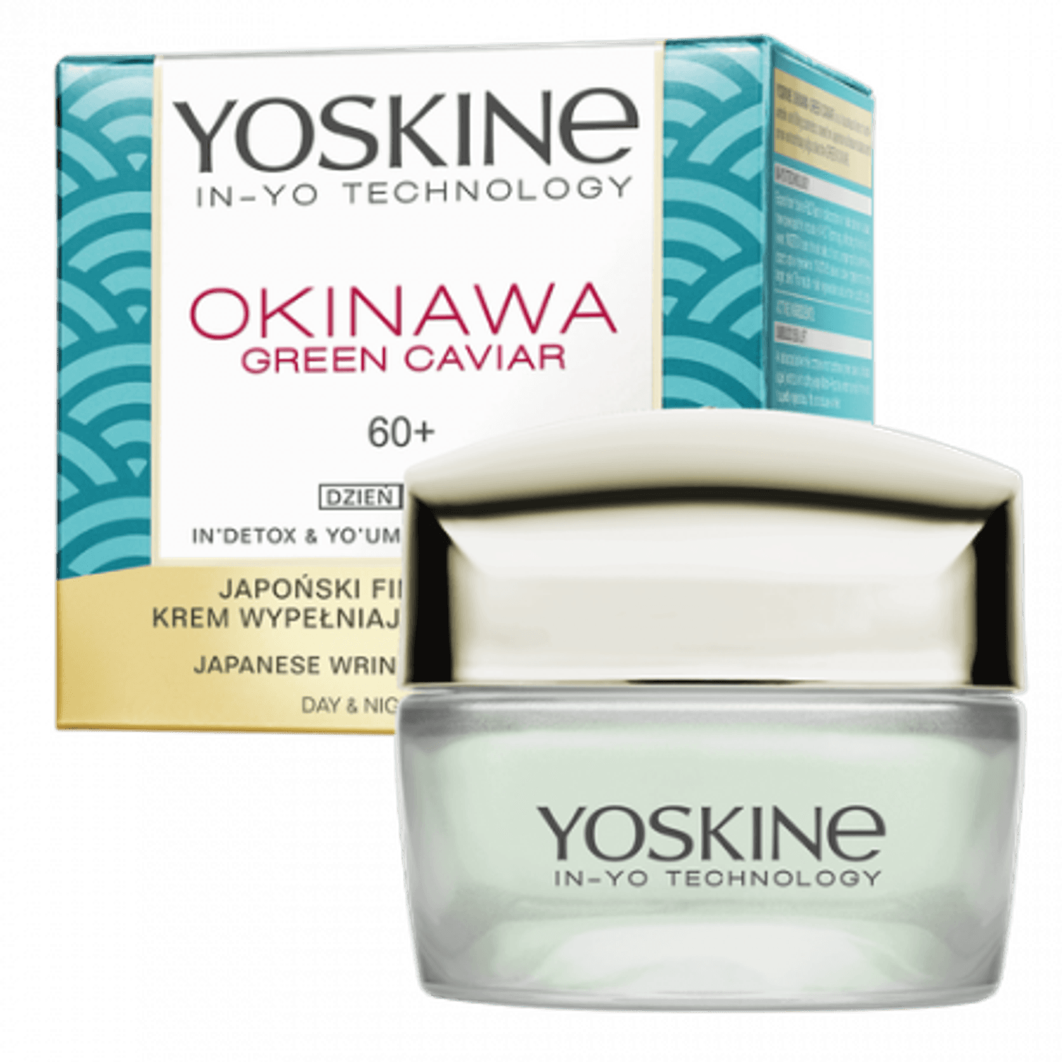 YOSKINE OKINAWA GREEN CAVIAR CREMĂ PENTRU UMPLEREA RIDURILOR CU EFECT DE LIFTING CU CAVIAR VERDE 60+ DE ZI ȘI DE NOAPTE fotografia produsului