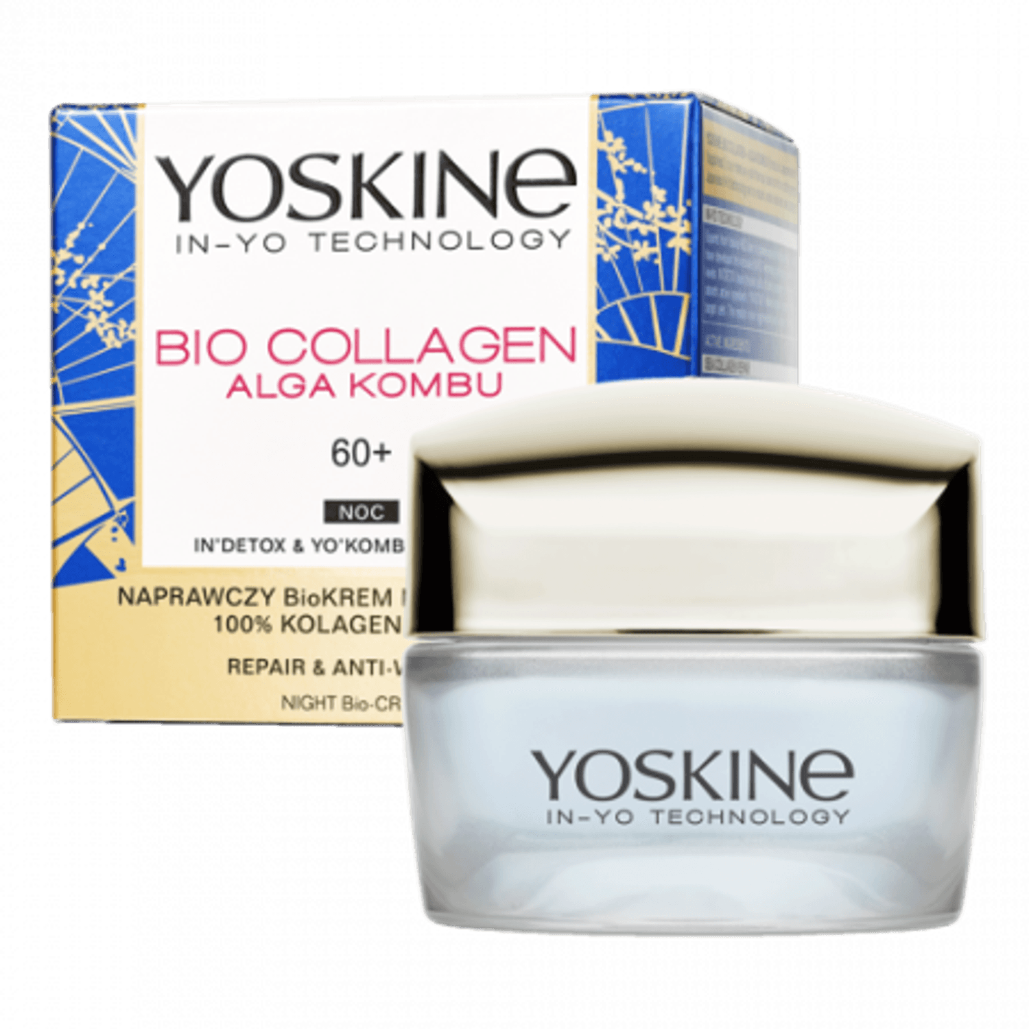 YOSKINE BIO COLLAGEN CREMĂ DE FAȚĂ REPARATOARE ȘI ANTIRID, PENTRU TENUL 60+, DE NOAPTE fotografia produsului