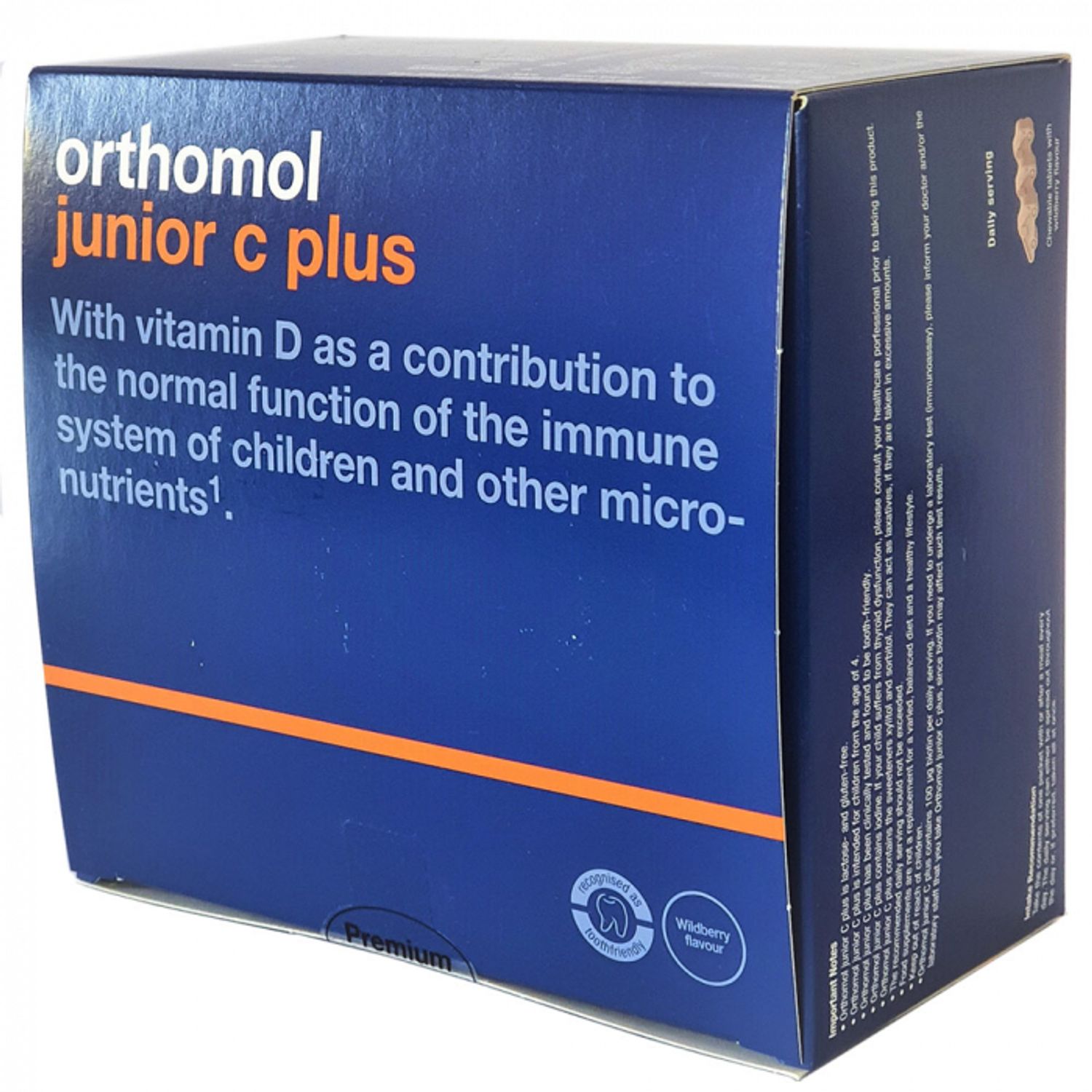 ORTHOMOL  JUNIOR C PLUS CU AROMA DE FRUCTE DE PADURE fotografia produsului