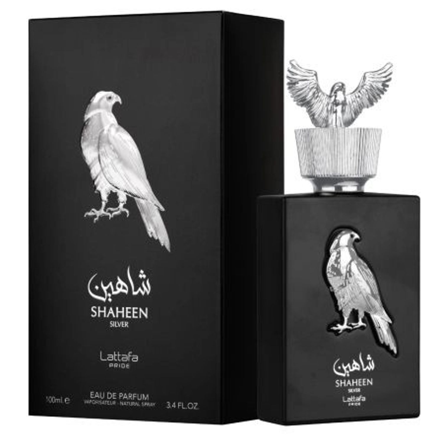 Apa de parfum Lattafa Shaheen Silver, 100 ml, unisex fotografia produsului