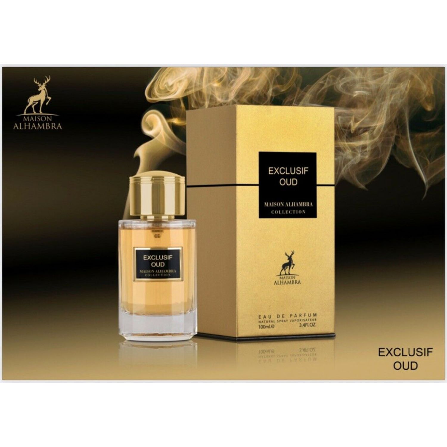 Maison Alhambra Exclusif Oud Apa de Parfum Unisex, 100 ml fotografia produsului View 2 L