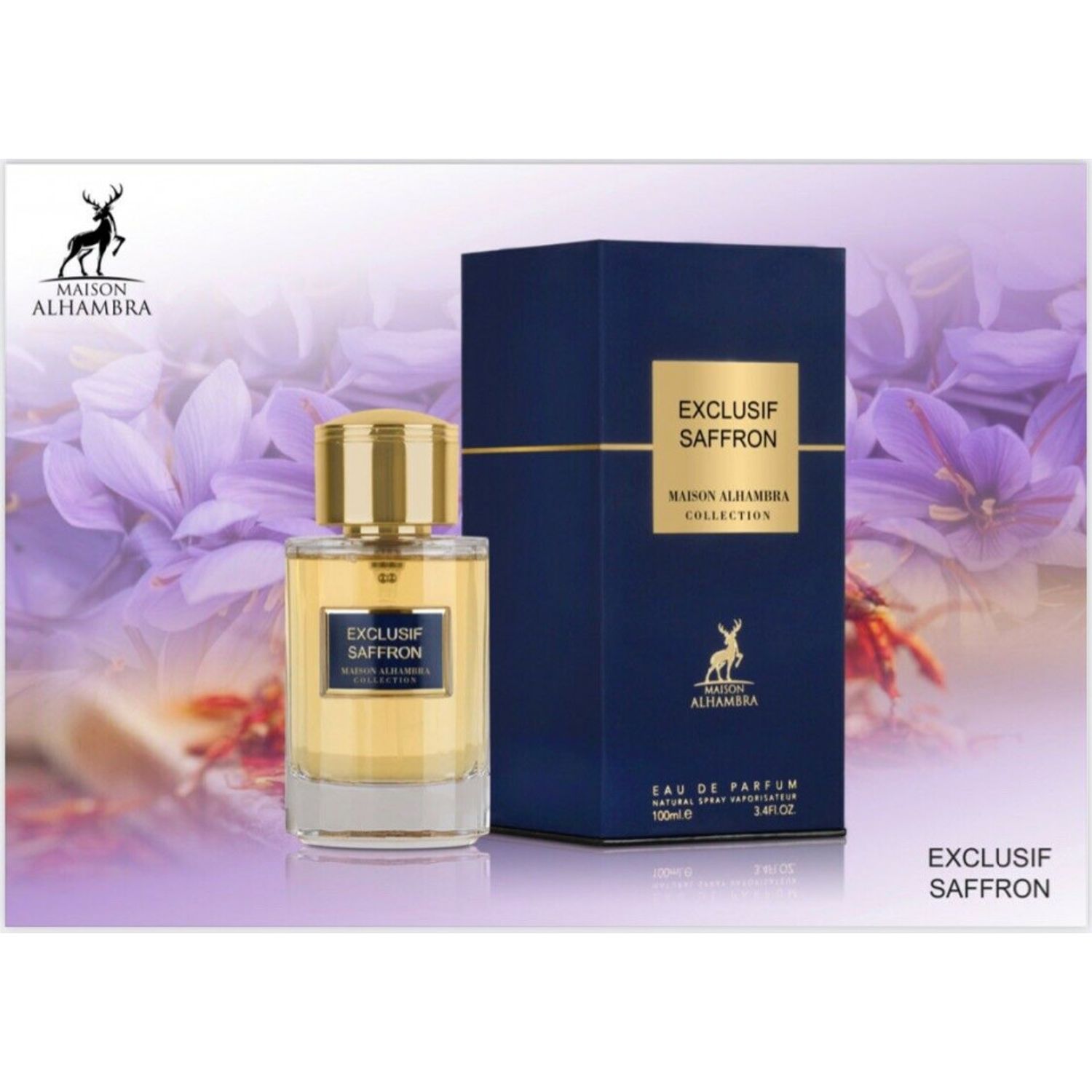 Apa de parfum Maison Alhambra Exclusif Saffron, 100 ml, unisex фото продукта View 2 L