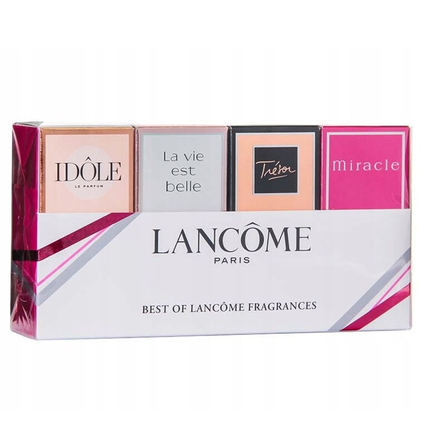 Set cadou Lancome Best Of Lancome (Apa de parfum Tresor, 7.5 ml + Apa de parfum Idole, 5 ml + Apa de parfum La Vie Est Belle, 4 ml + Apa de parfum Miracle, 5 ml), pentru femei fotografia produsului View 2 L