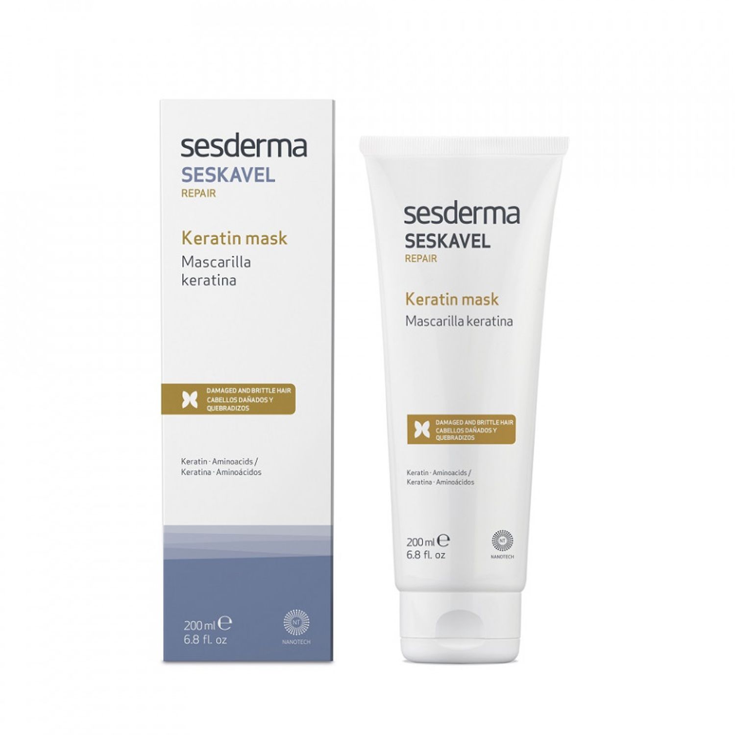 Masca de par cu keratina Sesderma Seskavel, 200 ml fotografia produsului