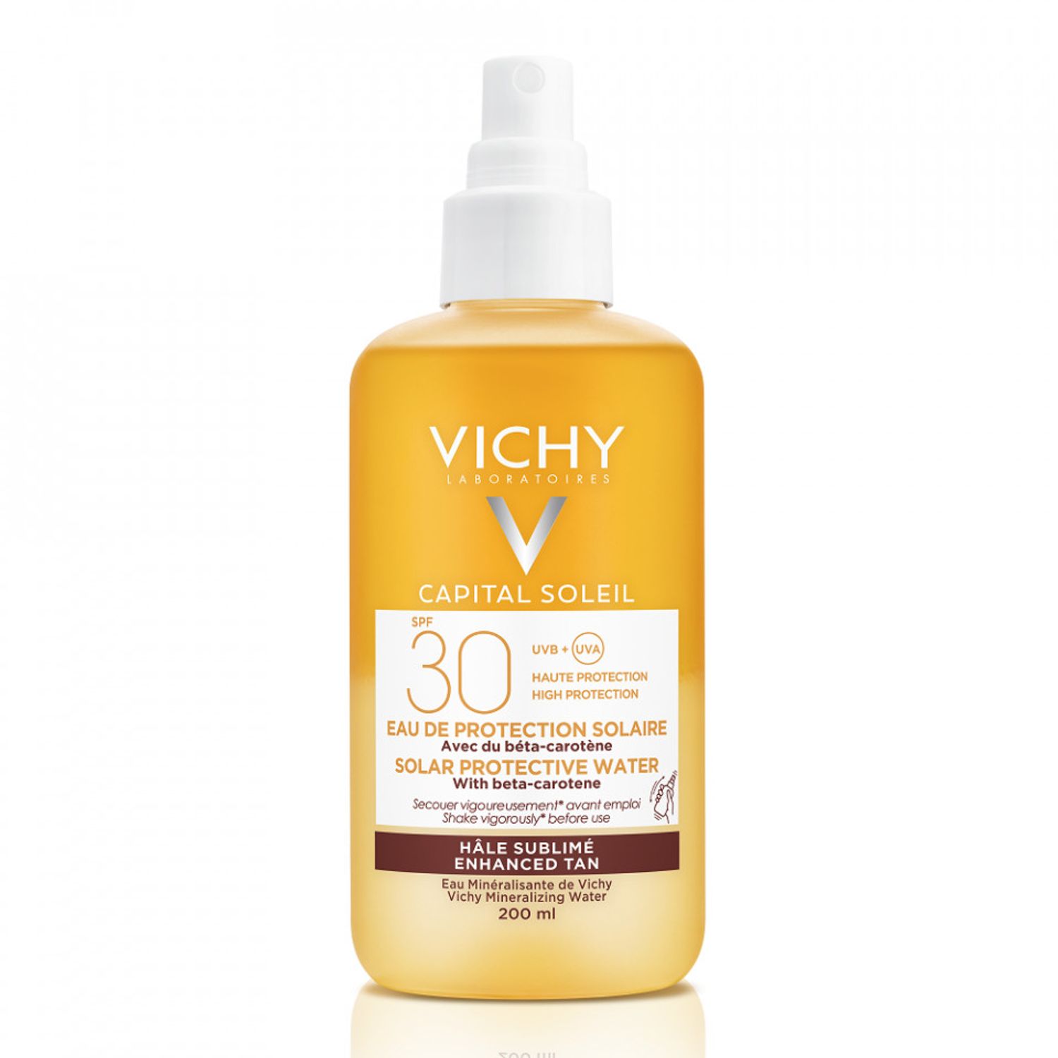 Apa de protectie solara Bronz cu SPF 30+ Vichy Capital Soleil, 200 ml fotografia produsului