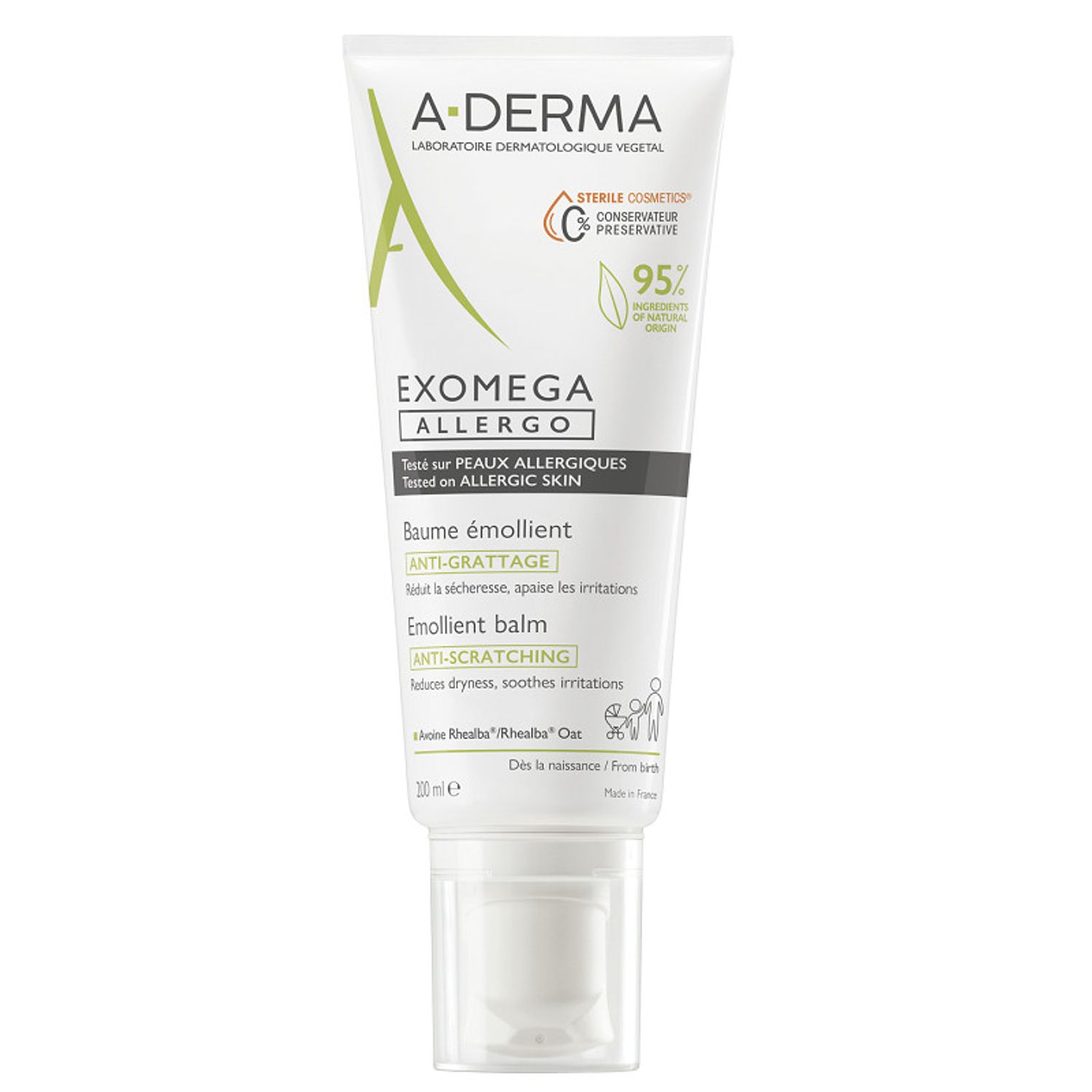 Balsam emolient A-derma Exomega Defi Allergo, 200 ml fotografia produsului