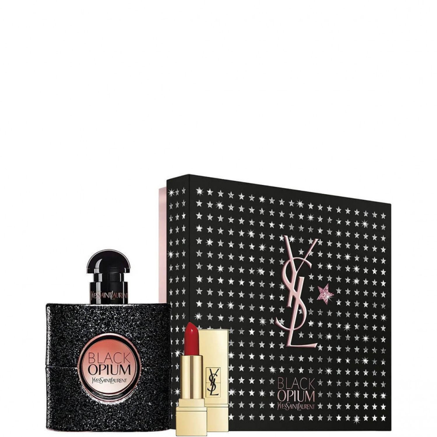 Set Cadou Yves Saint Laurent Black Opium, 50 ml Apa de Parfum + Ruj fotografia produsului