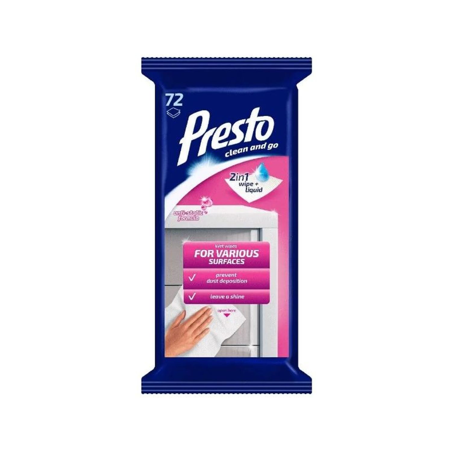 Servetele Umede Universale PRESTO, 72 Buc/Set fotografia produsului