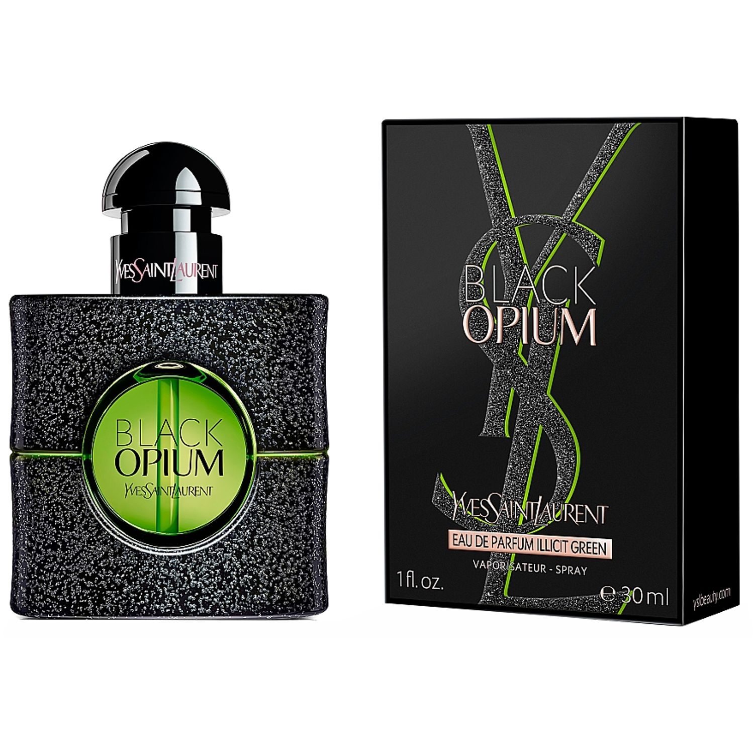 Apa de parfum Yves Saint Laurent Black Opium Illicit Green, 75 ml, pentru femei фото продукта