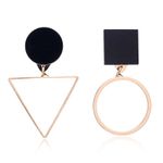 Cercei cu forme geometrice, aurii, Minora C22 fotografia produsului