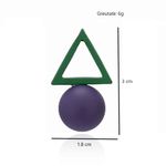 Cercei verzi, forme geometrice, Elina C9 fotografia produsului View 2 S