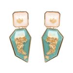 Cercei forme geometrice, turquoise, Ellsif C7 fotografia produsului View 4 S