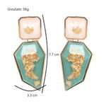 Cercei forme geometrice, turquoise, Ellsif C7 fotografia produsului View 3 S