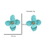 Cercei aurii, cu floare turquoise, Franciska C8 OUT fotografia produsului View 4 S