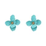 Cercei aurii, cu floare turquoise, Franciska C8 OUT fotografia produsului View 6 S