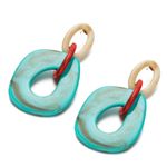 Cercei forme geometrice, turquoise, Mathia C6 fotografia produsului View 3 S