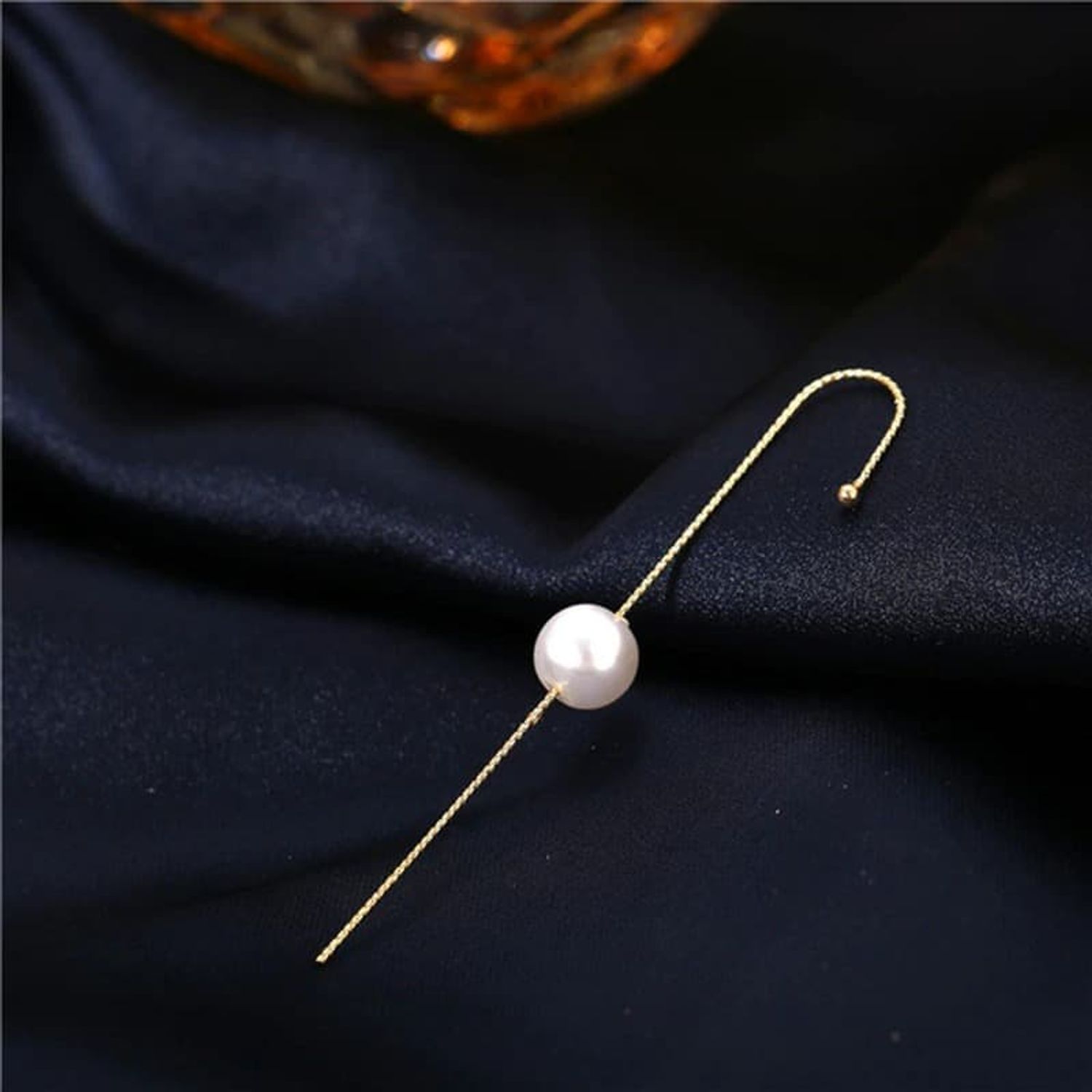 Cercel ear cuff, auriu, cu perla, Moonika C21 fotografia produsului View 2 L