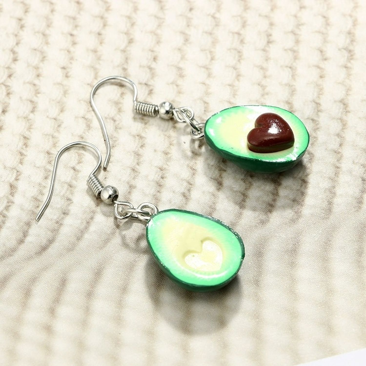 Cercei argintii, forma de avocado, Olesia C7 fotografia produsului View 2 L