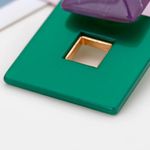 Cercei verzi, patrati, Oliv C20 fotografia produsului View 3 S