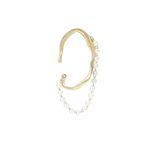 Cercel ear cuff, auriu, cu perle, Raino C9 fotografia produsului View 2 S