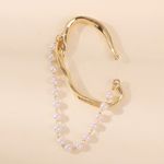 Cercel ear cuff, auriu, cu perle, Raino C9 fotografia produsului View 3 S