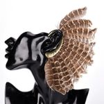 Cercel ear cuff, auriu, cu pene, Ritu C25 fotografia produsului View 2 S