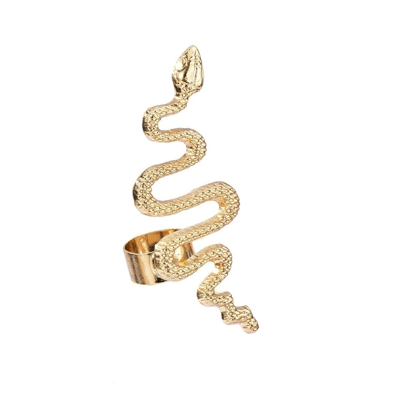 Cercel ear cuff, auriu, forma de sarpe, Rise C14 fotografia produsului