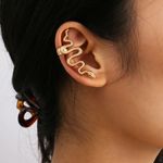 Cercel ear cuff, auriu, forma de sarpe, Rise C14 fotografia produsului View 2 S