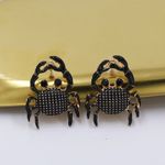 Cercei negri, forma de crab, Saina C2 fotografia produsului View 2 S