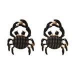 Cercei negri, forma de crab, Saina C2 fotografia produsului