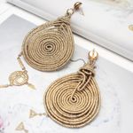 Cercei aurii, rotunzi, forma de spirala, Adrian C5 fotografia produsului View 4 S