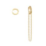 Cercei ear cuff, aurii, cu lant, Augustha C17 fotografia produsului View 2 S
