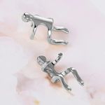 Cercei argintii, ear cuff, forma umana, Dagmar C19 fotografia produsului View 3 S