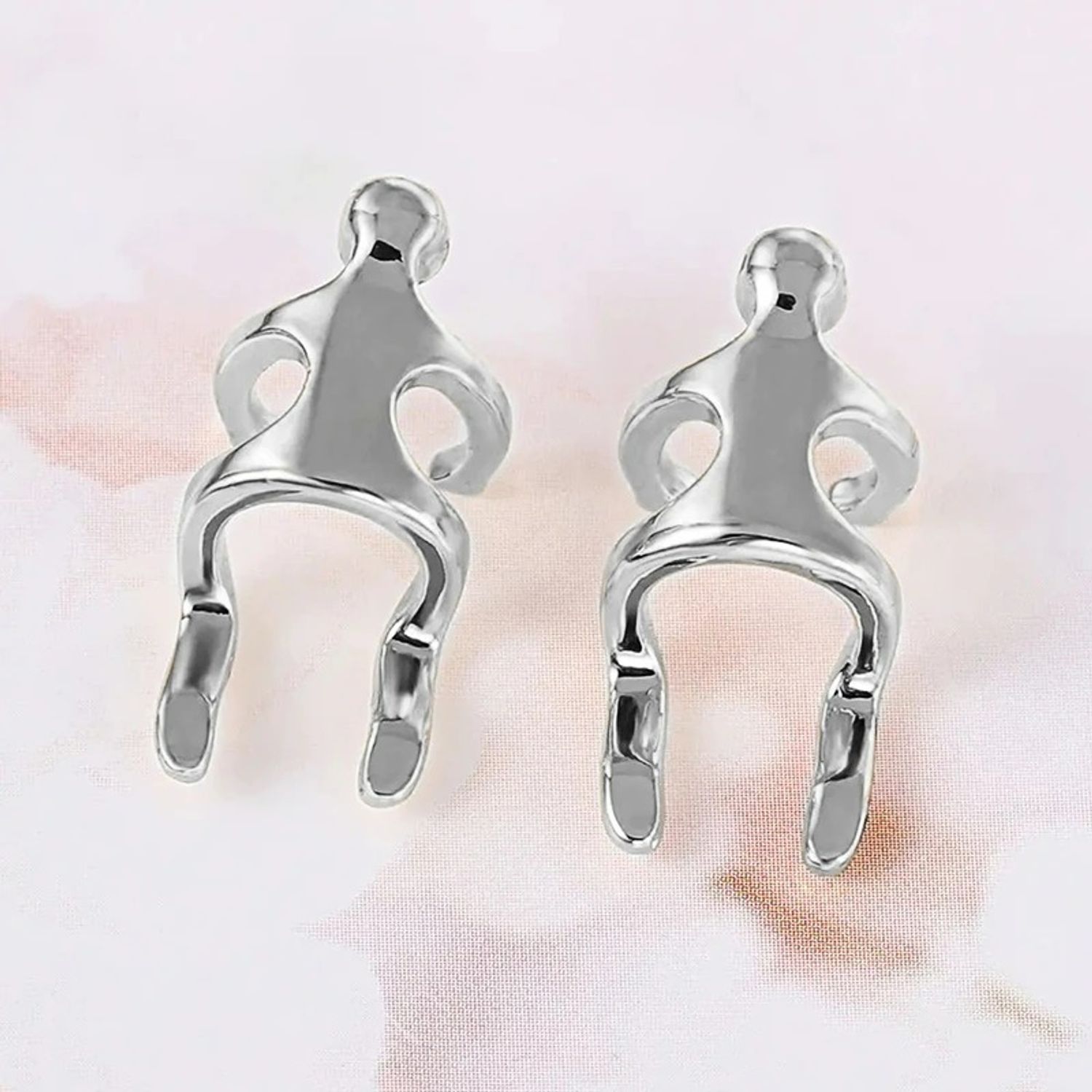 Cercei argintii, ear cuff, forma umana, Dagmar C19 fotografia produsului View 2 L