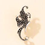 Cercel argintiu, ear cuff, forma de floare, Dino C9 fotografia produsului View 5 S