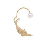 Cercel auriu, ear cuff, cu perla, Evamarie C6 fotografia produsului View 2 S