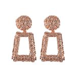 Cercei rose gold, cu textura incretita, Melisa C4 fotografia produsului View 2 S