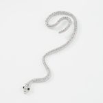 Cercel ear cuff, argintiu, forma de sarpe, cu pietre, Sajda C4 fotografia produsului View 2 S